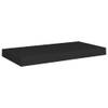 The Living Store Wandplank s Wandplanken - 50 x 23 x 3.8 cm - Stijlvol en duurzaam - Zwart - Honingraat MDF en metaal