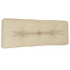 vidaXL Palletkussen 120x40x12 cm stof beige