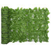 vidaXL Balkonscherm met groene bladeren 300x75 cm