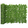 vidaXL Balkonscherm met groene bladeren 600x75 cm