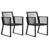 vidaXL Tuinstoelen 2 st PVC-rattan zwart