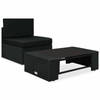 vidaXL 2-delige Loungeset poly rattan zwart