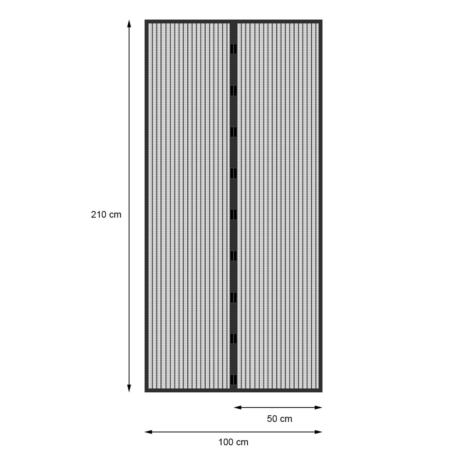 Evenement rouw Dwang Vliegengordijn magnetische deur 100 x 210 cm Zwart | Blokker