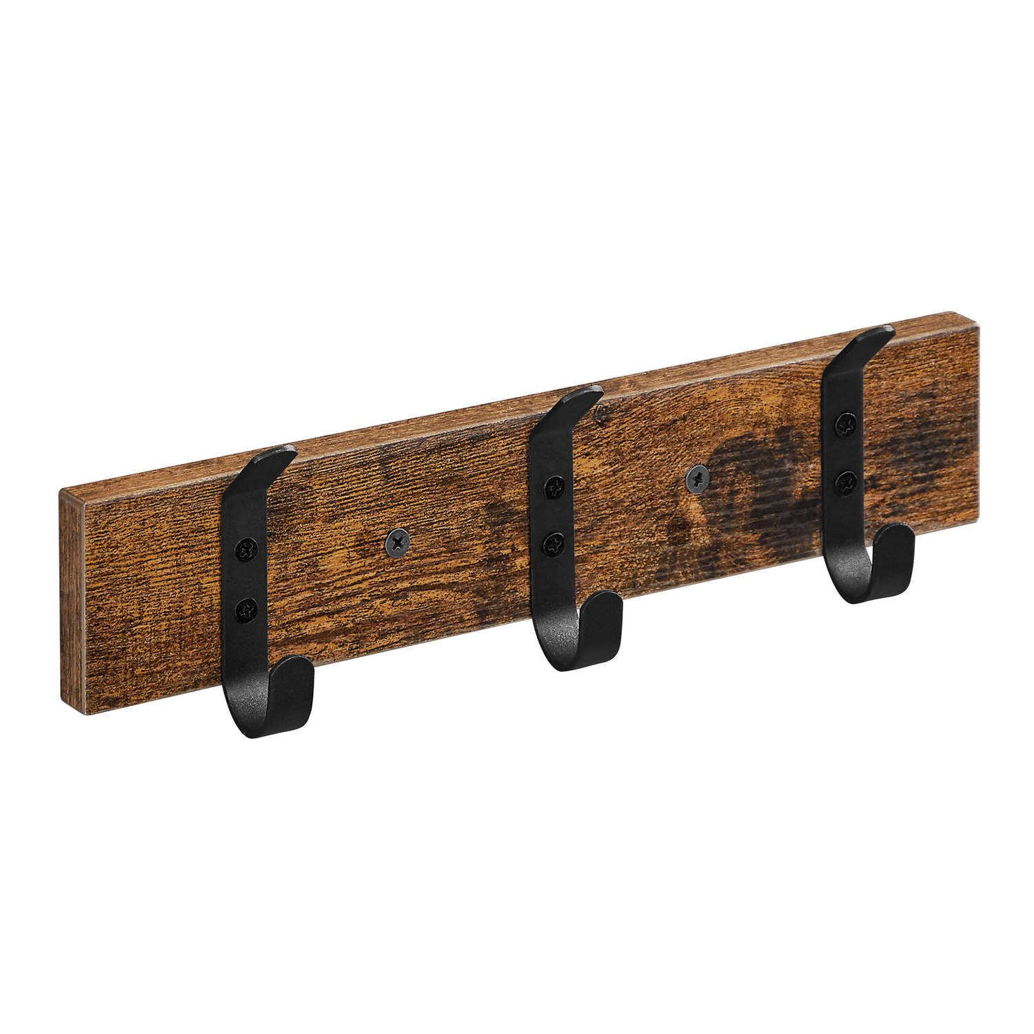 Raadplegen bovenstaand Haast je ACAZA Wandkapstok met 3 Haken - compacte houten Muurkapstok - Industriële  stijl - Vintage Bruin en Zwart | Blokker