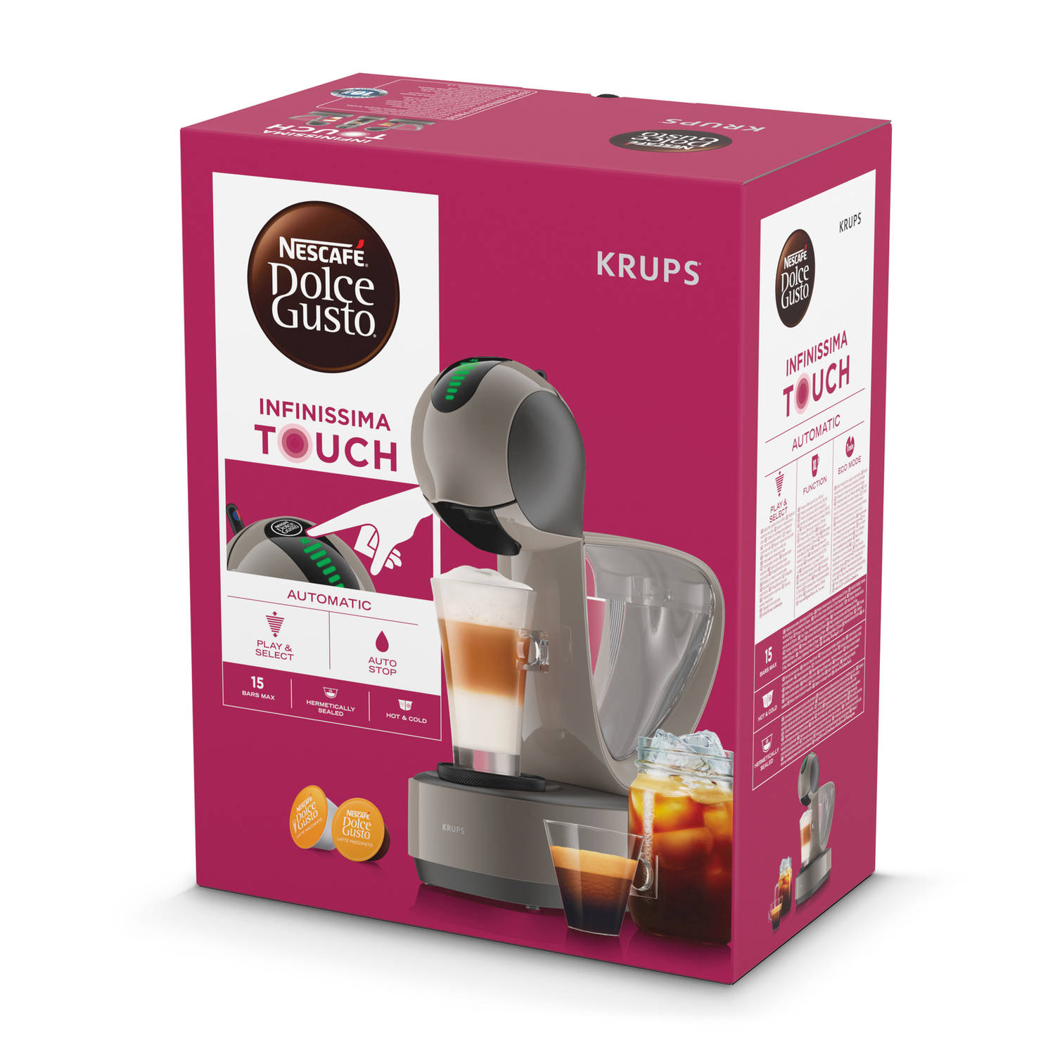 Krups NESCAFÉ Automatische Dolce Taupe | Infinissima koffiemachine - Gusto Blokker Touch KP270A