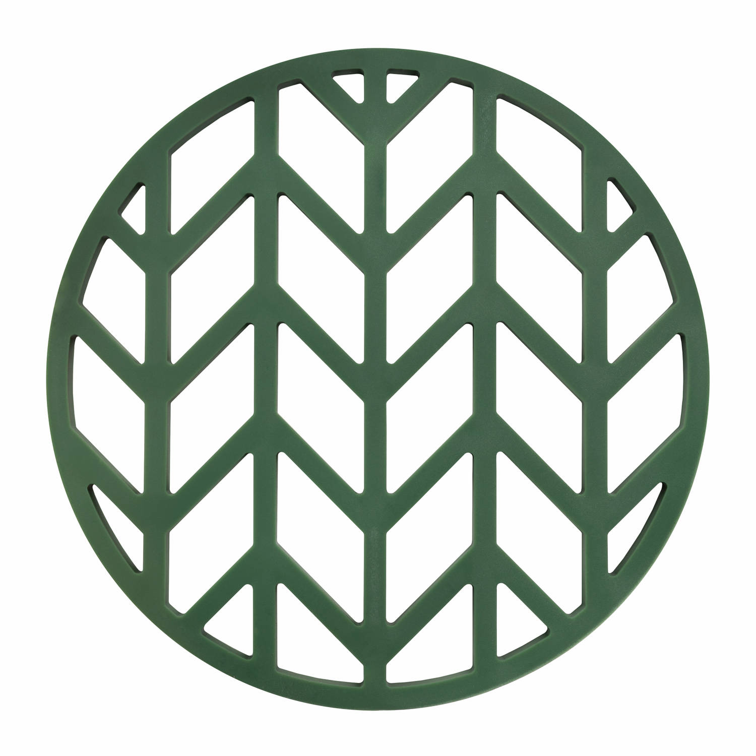 Merchandiser kreupel omroeper Krumble Siliconen pannenonderzetter rond met pijlen patroon - Groen |  Blokker