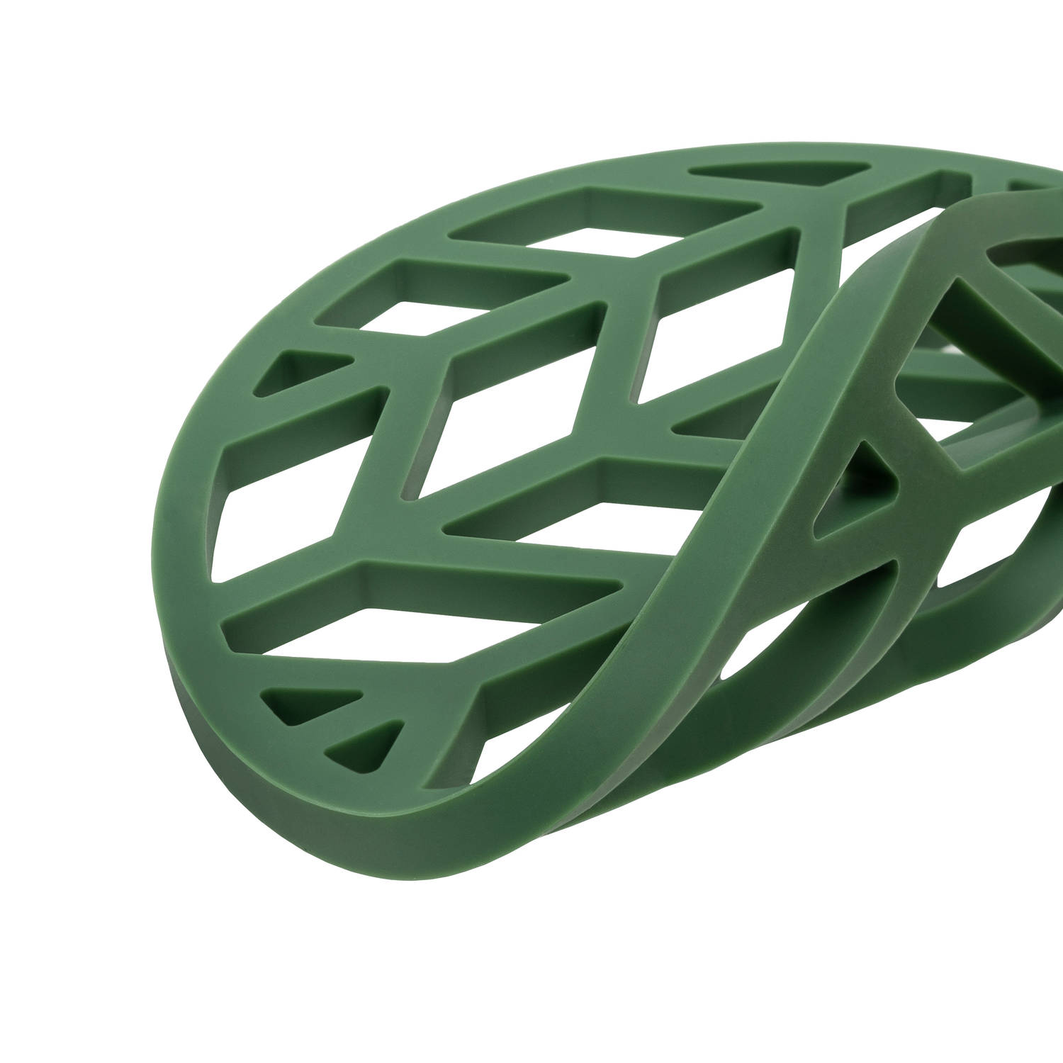 Voornaamwoord reservoir schouder Krumble Siliconen pannenonderzetter rond met pijlen patroon - Groen |  Blokker