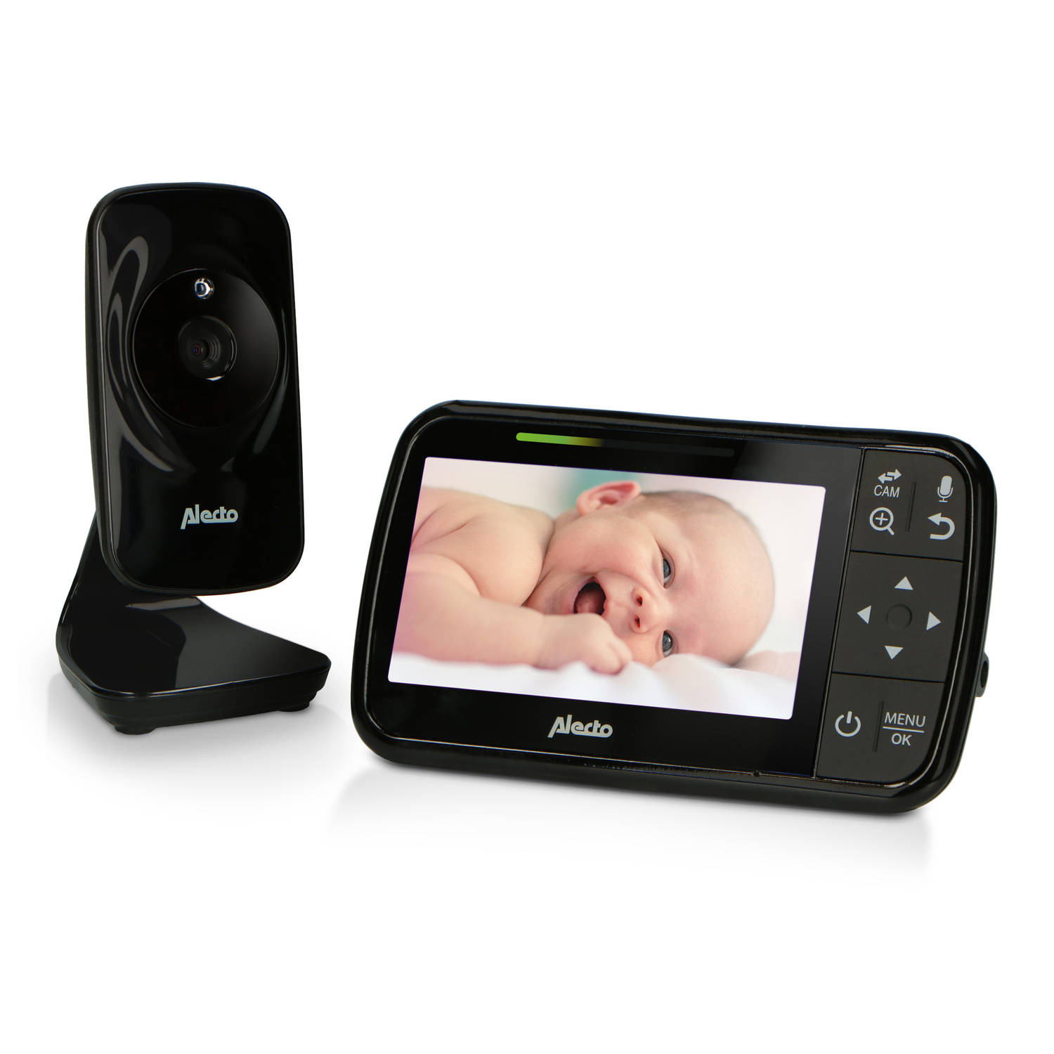 Alecto Dvm149 Babyfoon Met Camera En 4.3 Kleurenscherm Zwart