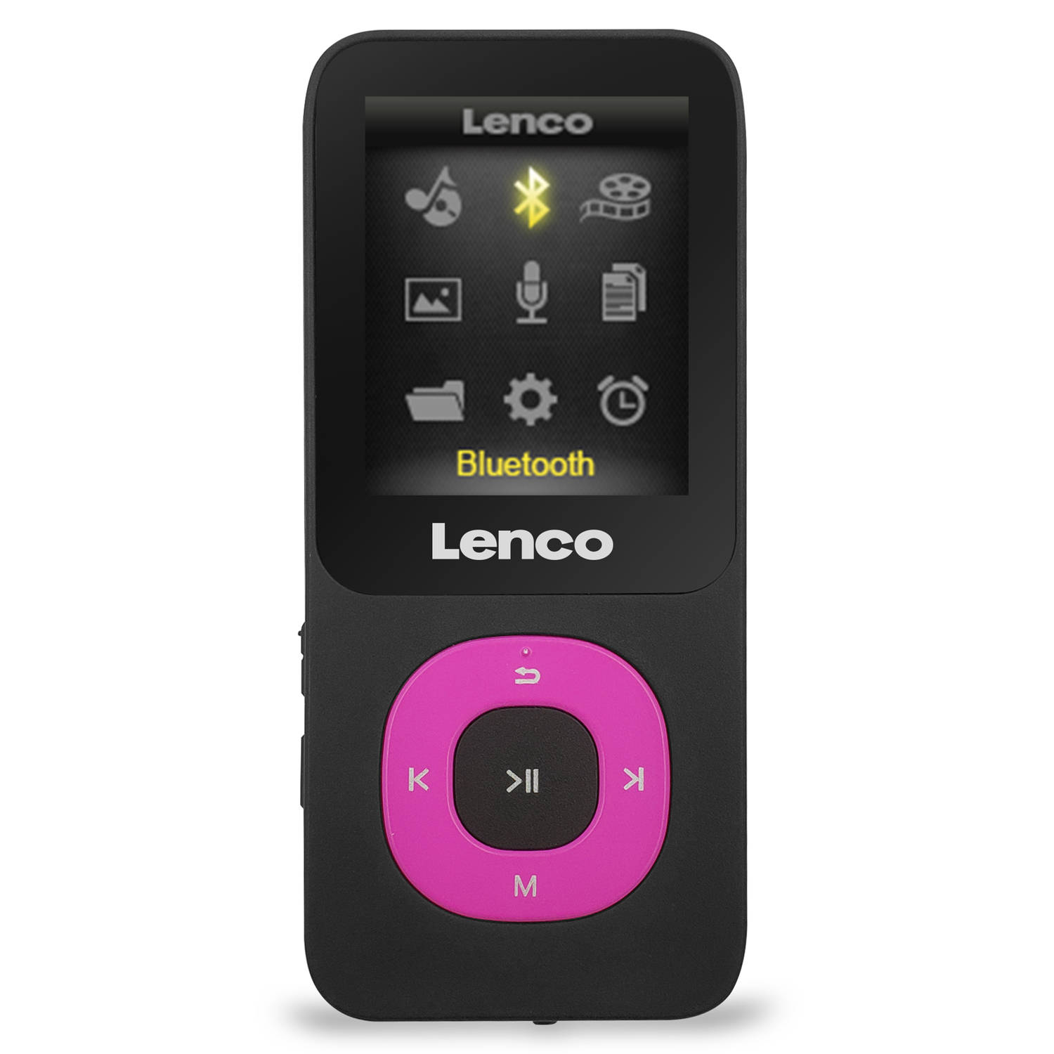 Giet basketbal Wolf in schaapskleren MP3/MP4 speler met Bluetooth® en 8 GB micro SD kaart Lenco Xemio-769PK  Zwart-Roze | Blokker