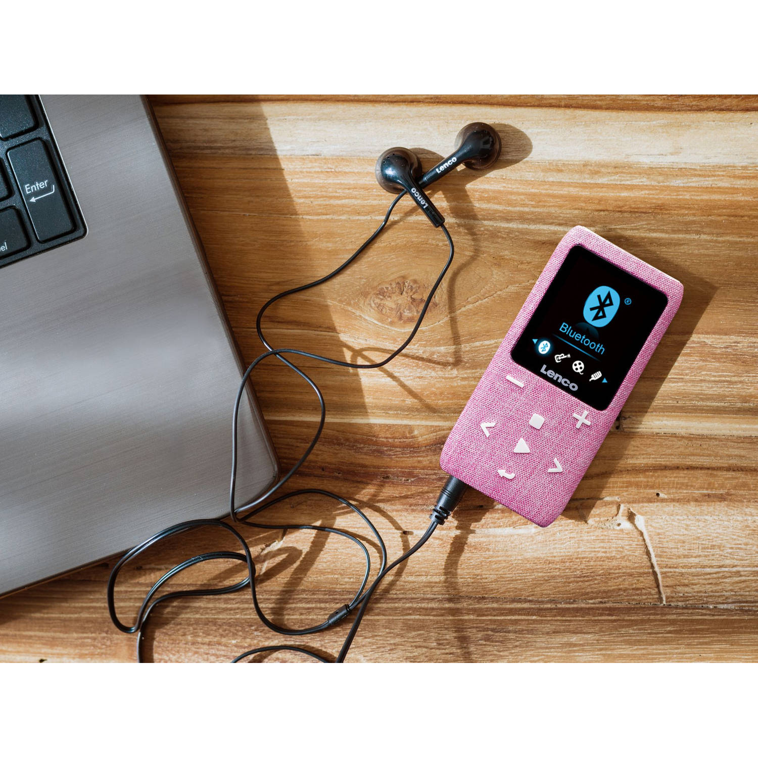 MP3/MP4 speler met | 8 Bluetooth® GB Roze Blokker kaart micro en SD Lenco