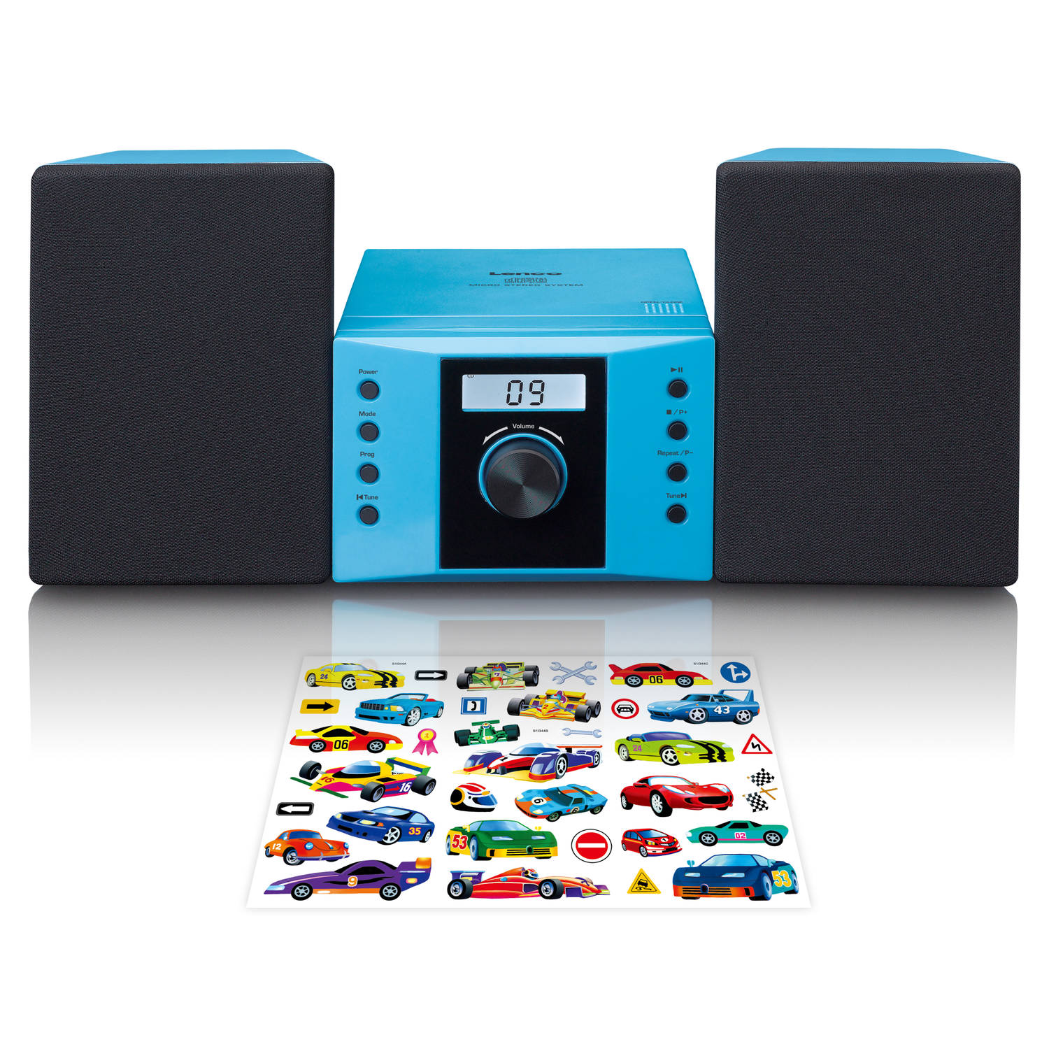 Lenco MC-013 BU FM radio en CD-speler voor kids