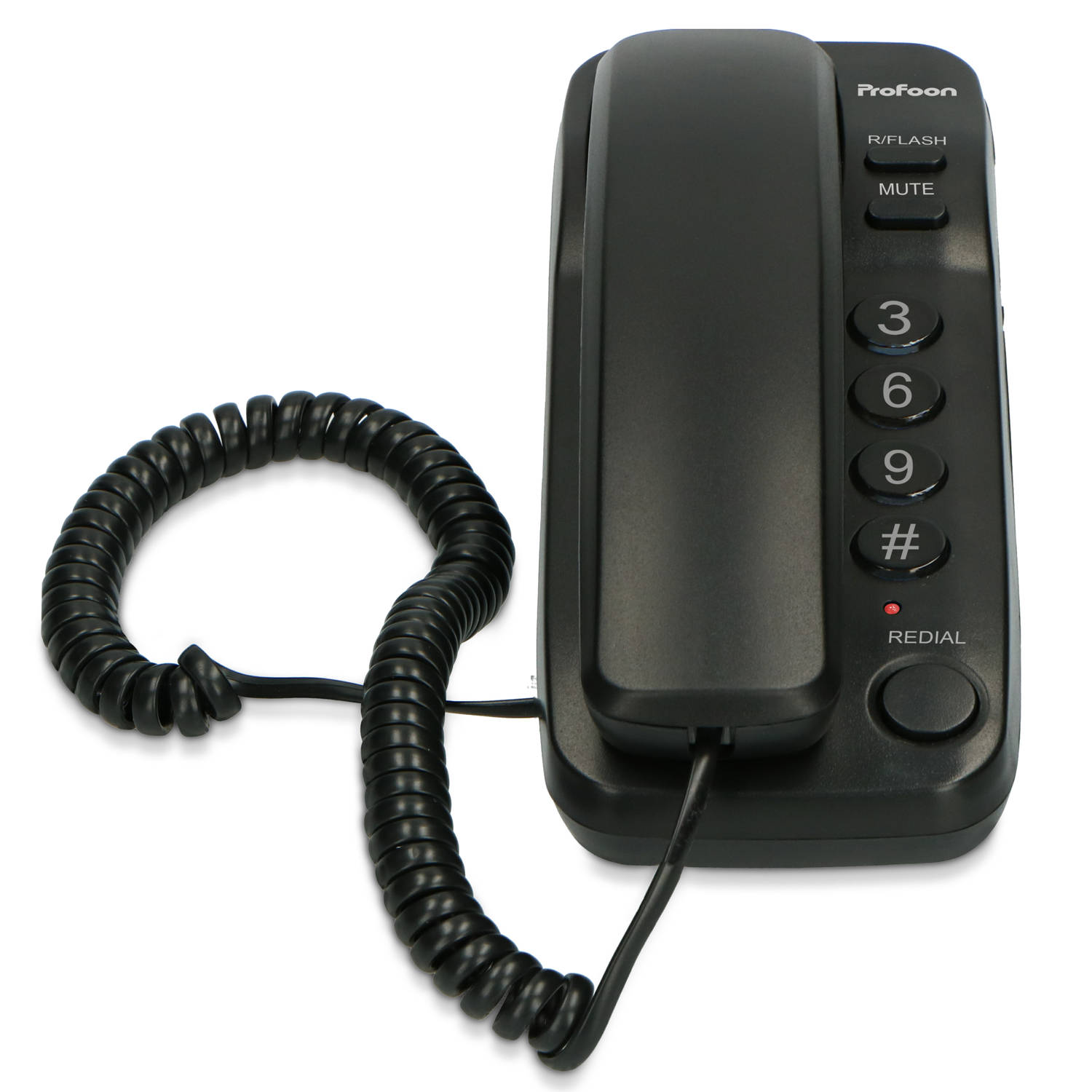 Profoon Tx-115 Compacte Bedrade Telefoon, Antraciet