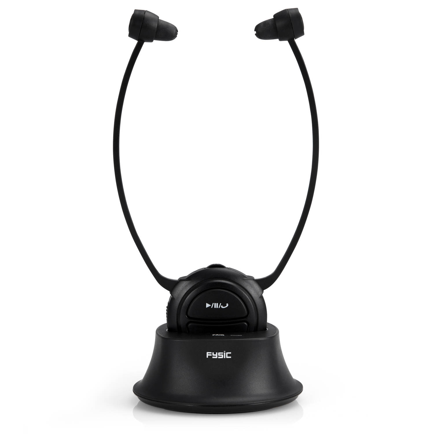 Draadloze gehoorversterker/hoofdtelefoon Fysic FH-76 Zwart