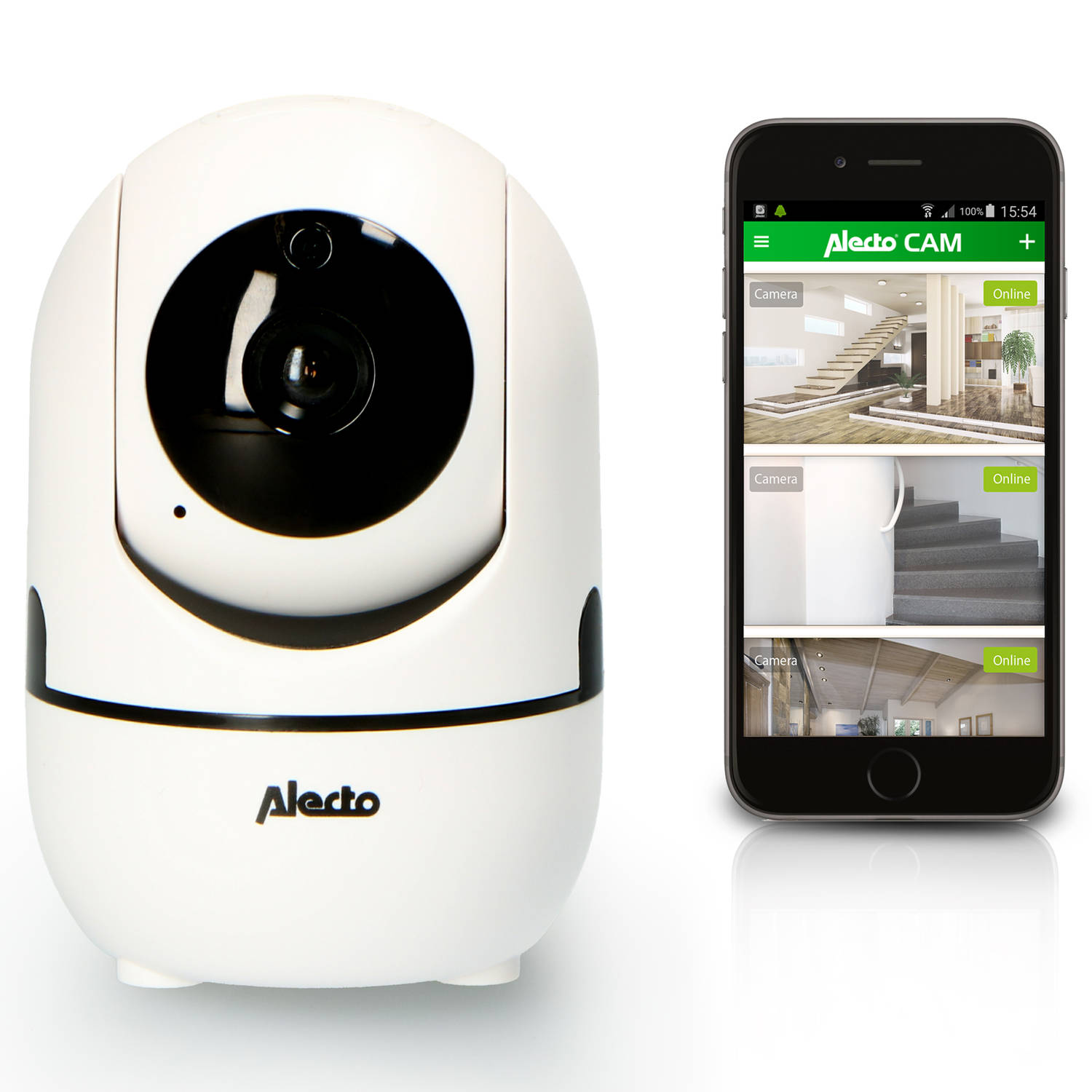 Alecto Beveiligingscamera IP DVC-155IP+ Binnen met App