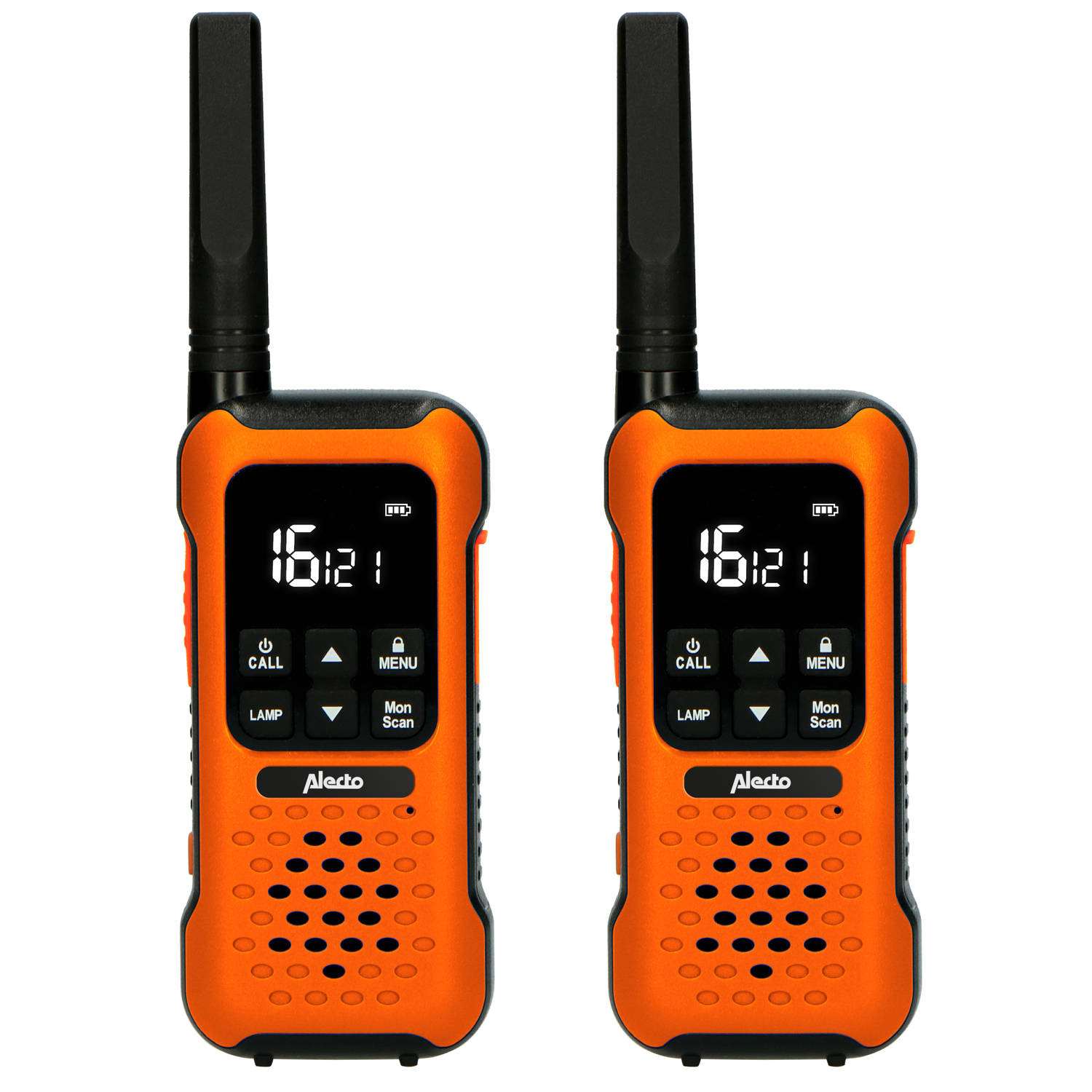 Daar Zeggen Ziekte Robuuste walkie talkie, tot 10 kilometer bereik Alecto FR300OE Oranje-Zwart  | Blokker