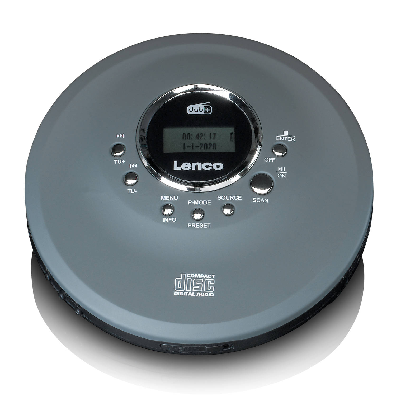 Lenco Cd-400gy Discman Met Dab+ Fm Radio, Oplaadbare Batterij
