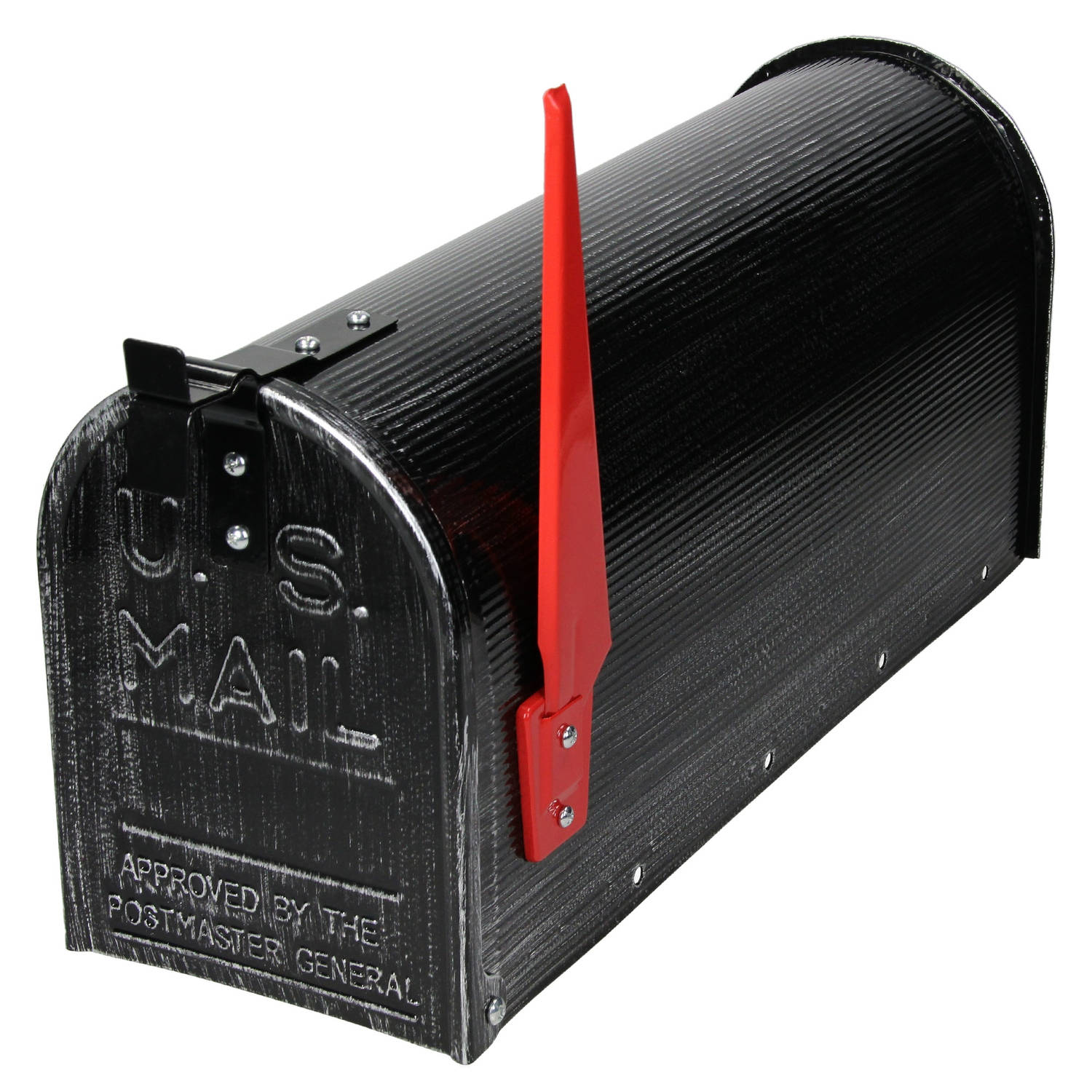 Kunstmatig ontwikkeling niet verwant ML-Design US brievenbus met opsteekbare vlag in rood, retro-zwart, gemaakt  van aluminium | Blokker