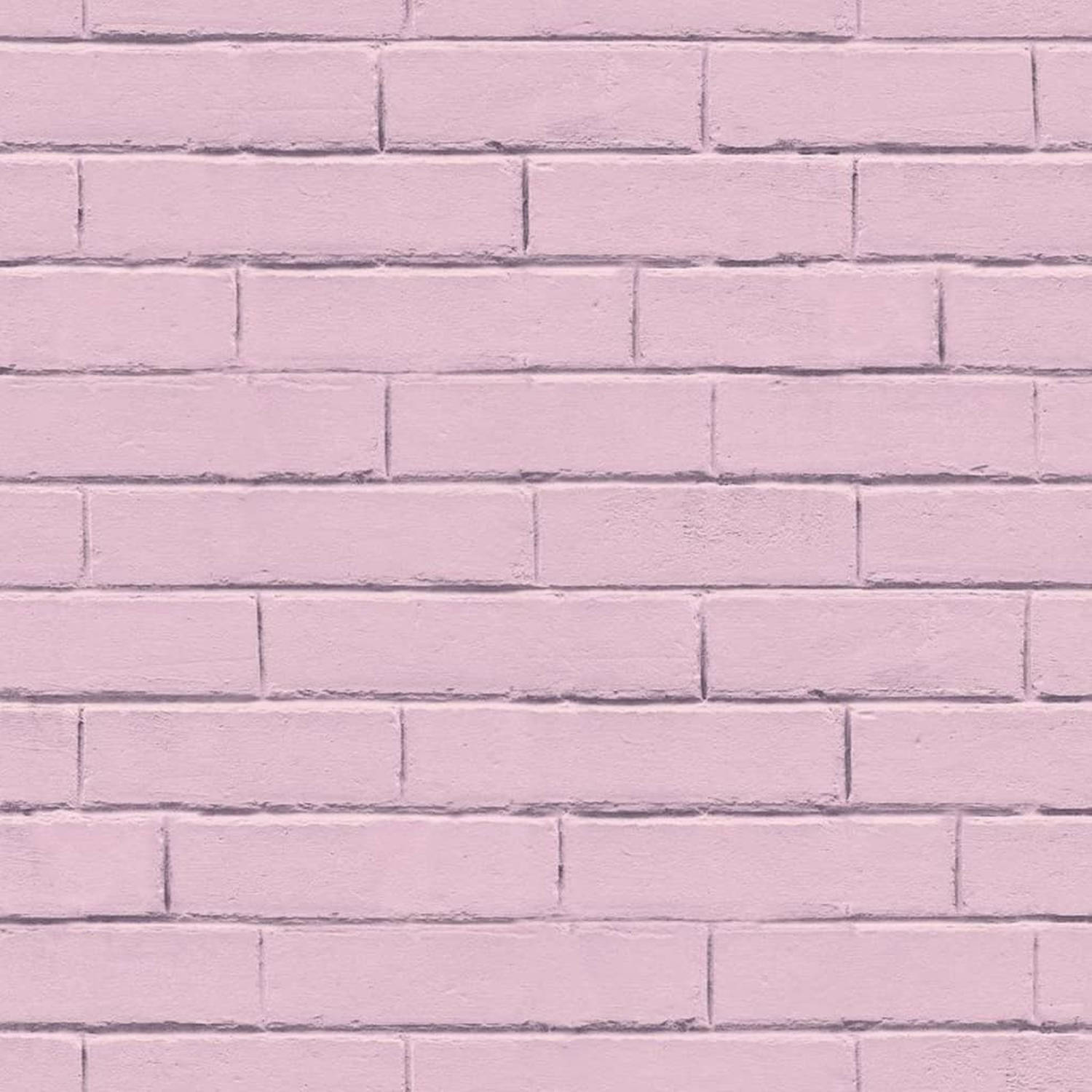 Good Vibes Behang Brick Wall Roze