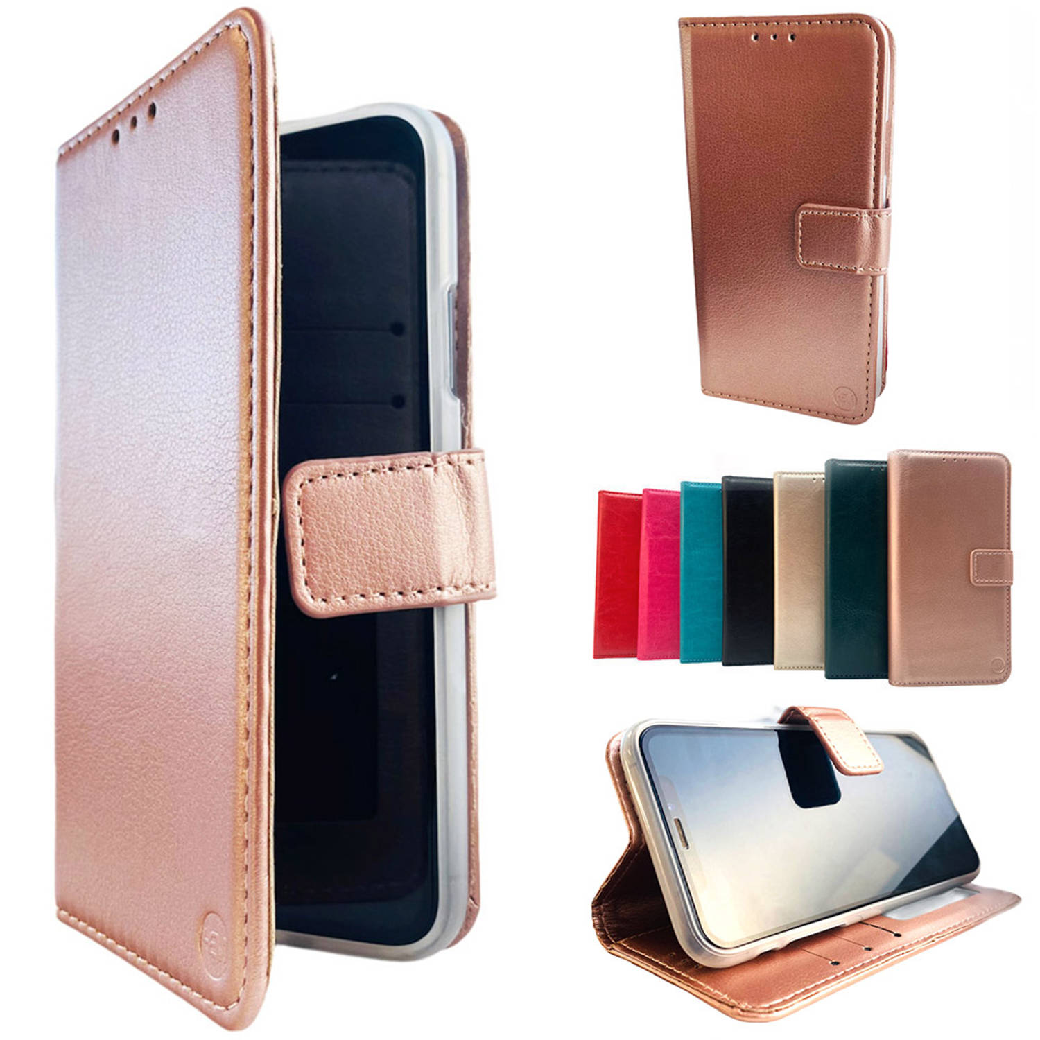 Apple Iphone 12 Rose Gold Wallet-Book Case-Boekhoesje- Telefoonhoesje