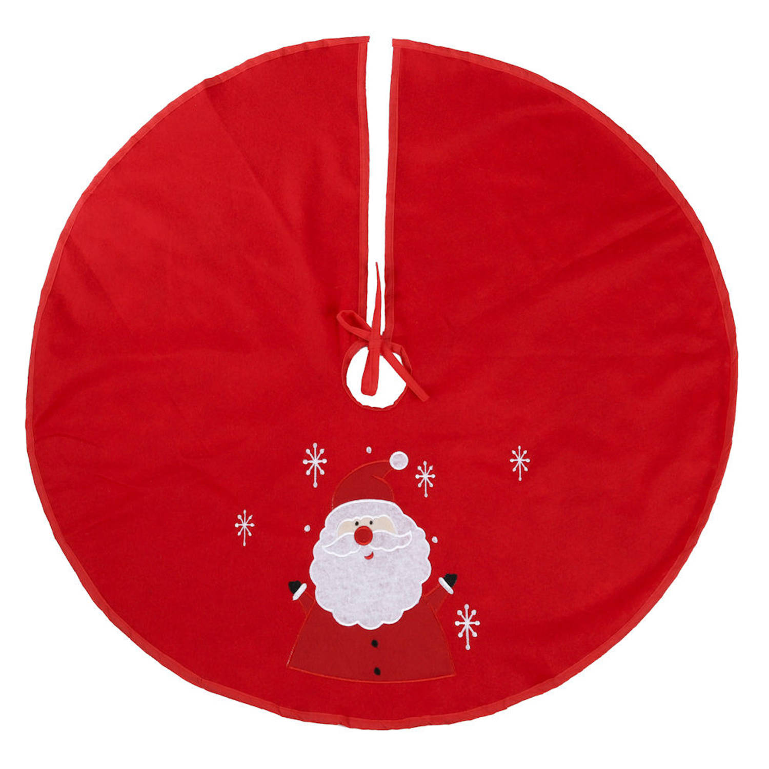 Decopatent® Kerstboomkleed Rood met Kerstman - Kerstboomrok voor
