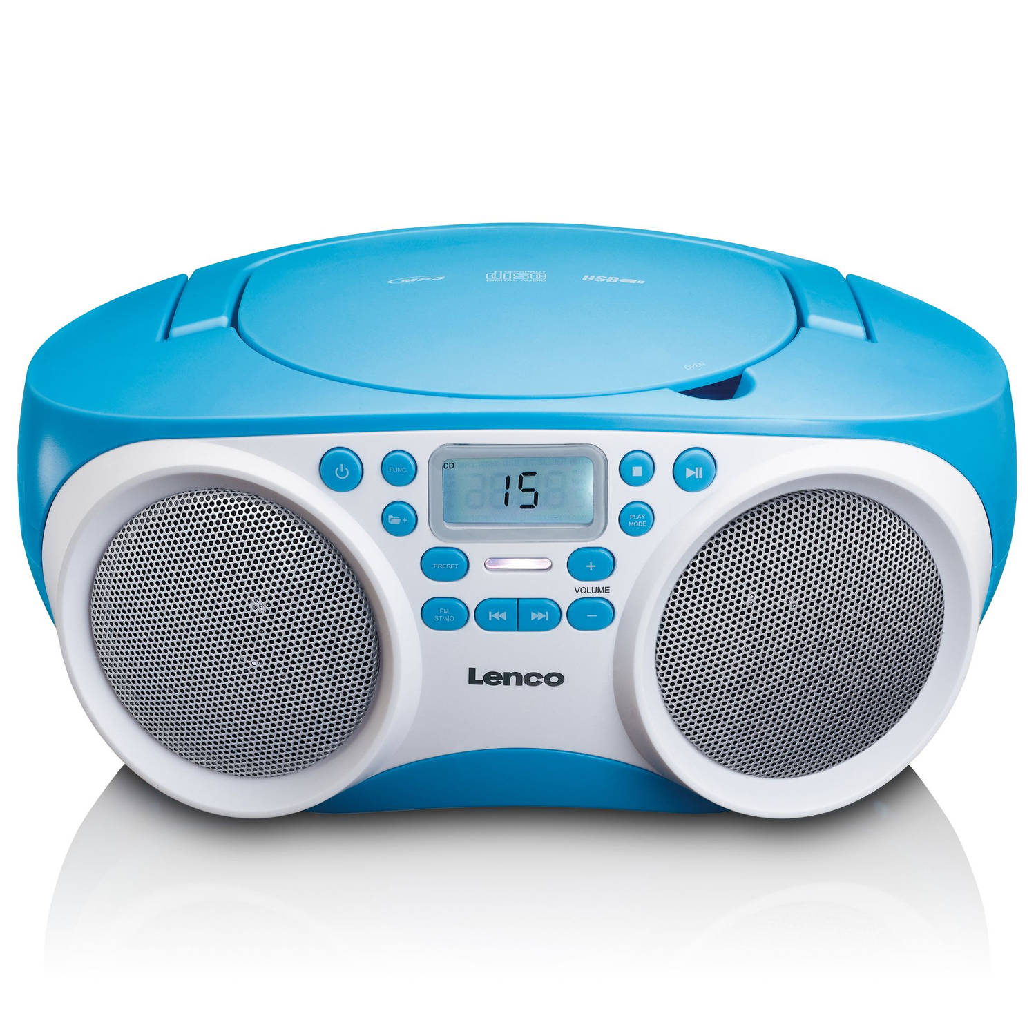 planter Aanvankelijk voor mij Radio CD Speler met MP3 en USB functie Lenco SCD-200BU Blauw-Wit | Blokker