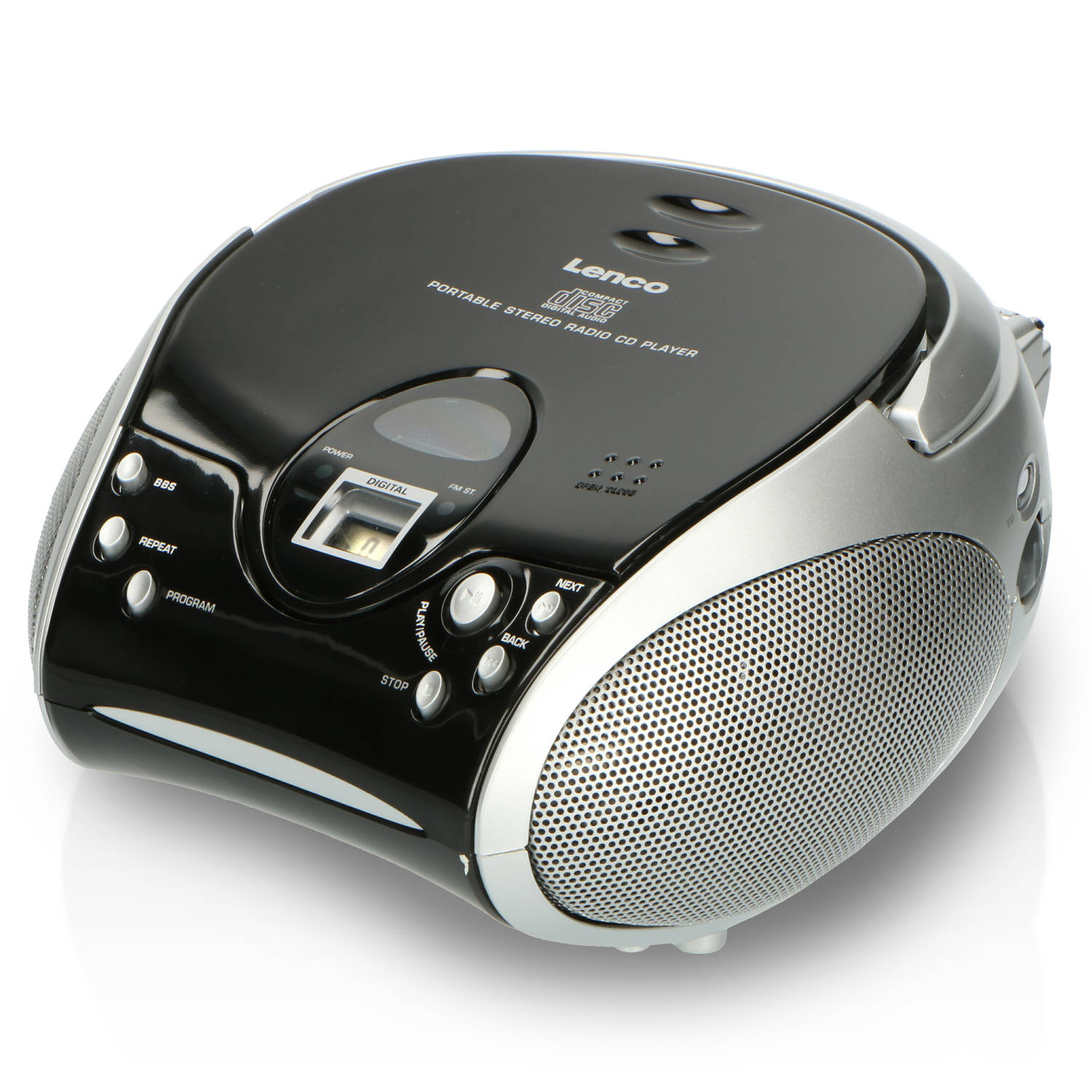 Lenco SCD-24 draagbare radio-CD speler zwart