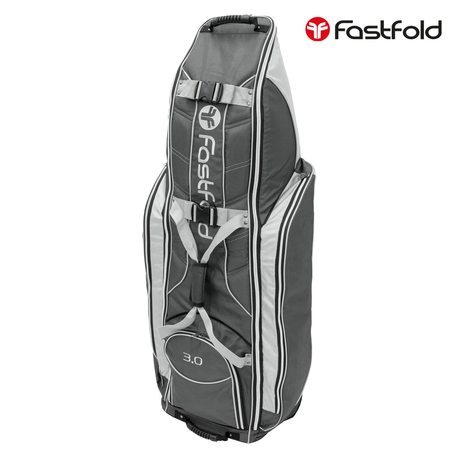 Fast Fold Golftas Zwart-zilver, 137x50x40 Cm, Gemaakt Van Polyester