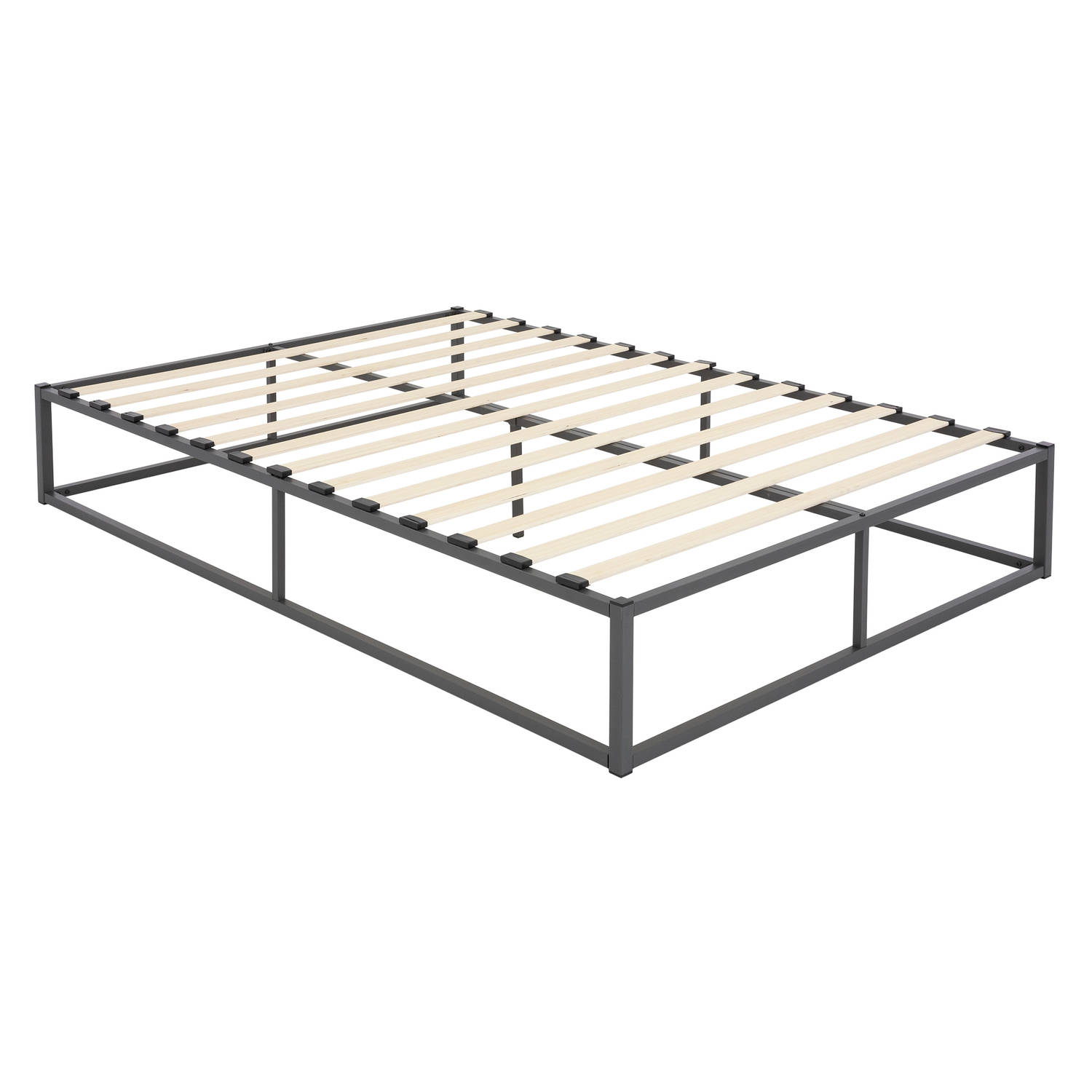 ML-Design metalen bed antraciet, 140x200 cm, gemaakt van gepoedercoat stalen | Blokker