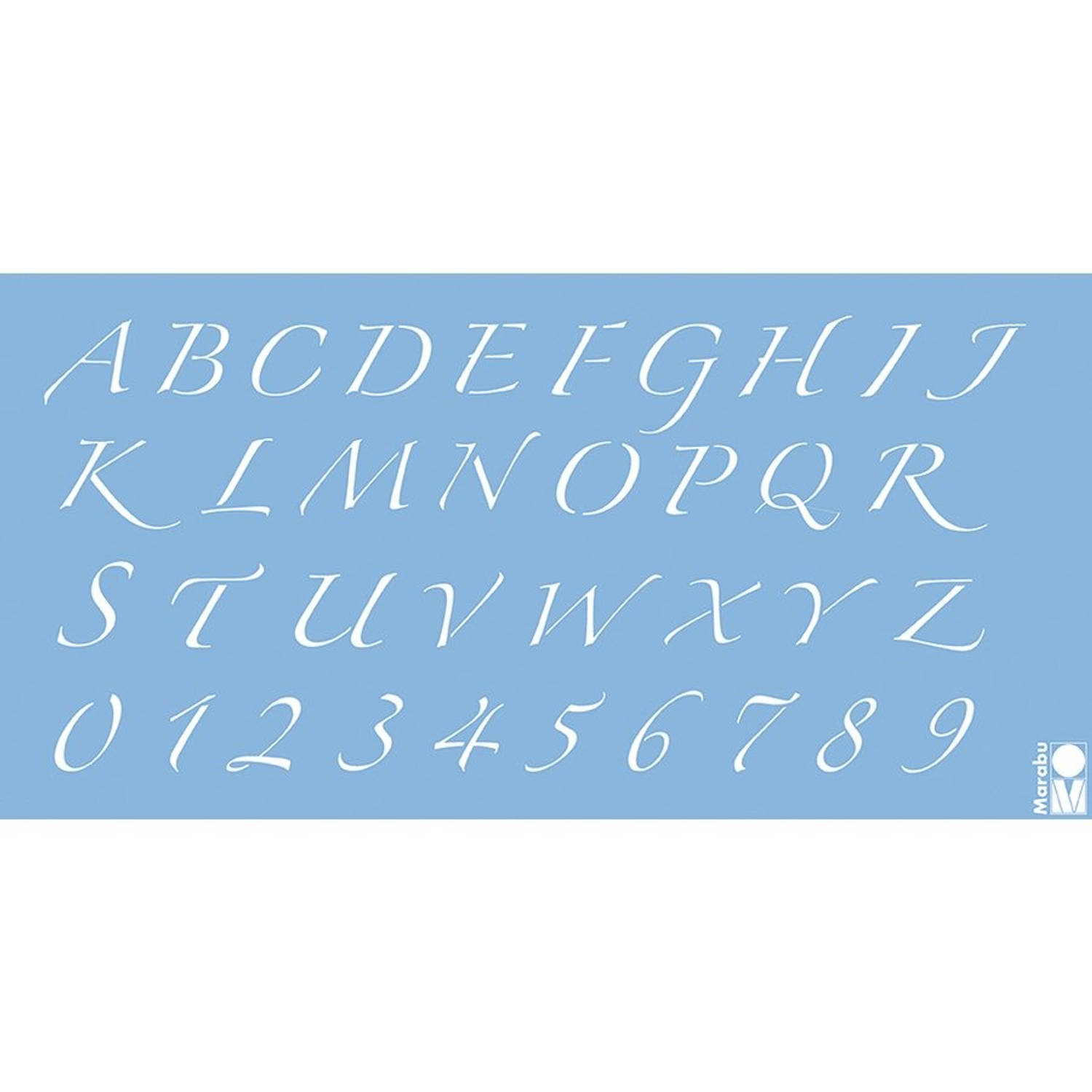 Marabu Sjabloon Alfabet en Nummers 15 x 10 cm