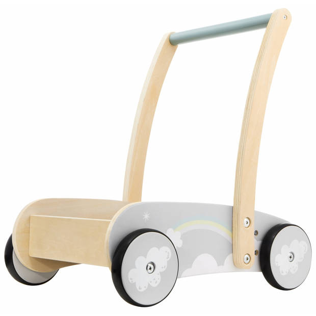 Blokkenkar Mamabrum Wolkjes Loopwagen Baby loophulp voor 1 jaars