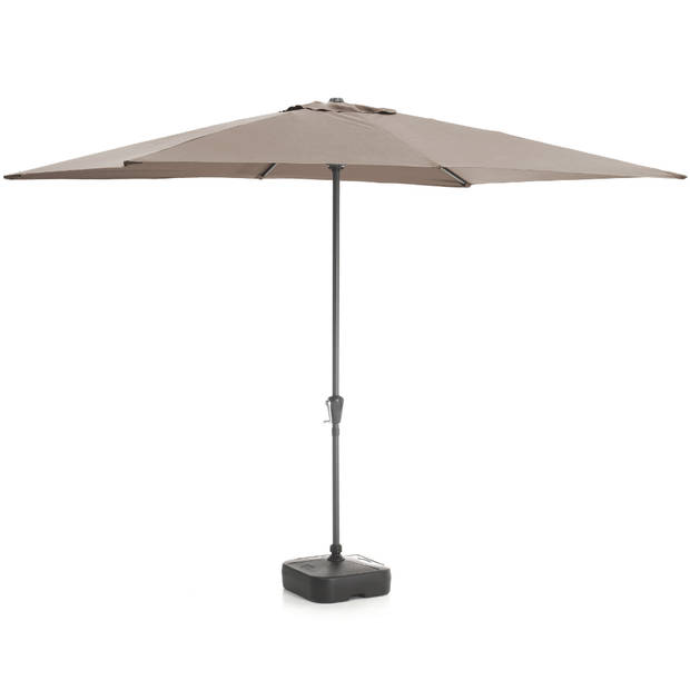 Staande Parasol in aluminium - Stokparasol van 200x300 cm - taupe