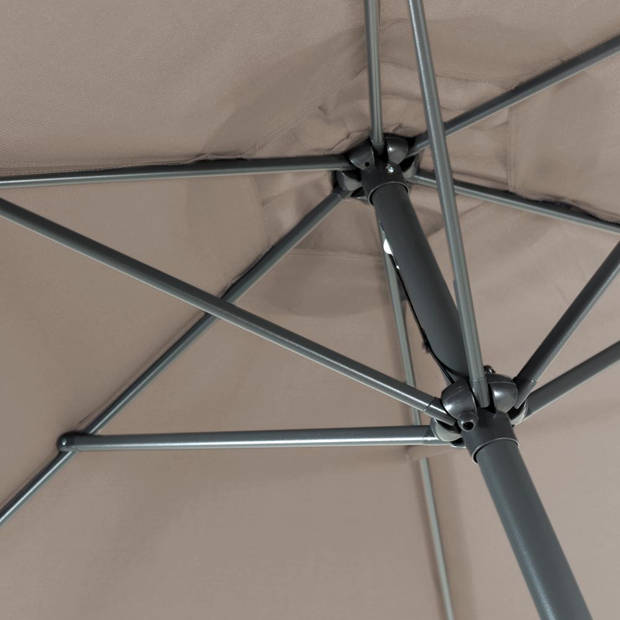 ACAZA Staande Parasol in aluminium - Stokparasol van 200x300 cm - taupe