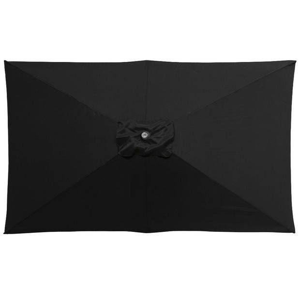 ACAZA Staande Parasol in aluminium - Stokparasol van 200x300 cm - zwart