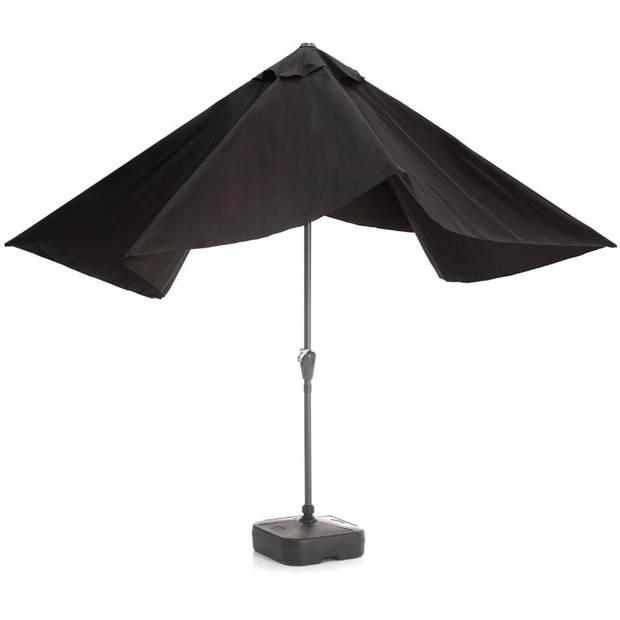 Staande Parasol in aluminium - Stokparasol van 200x300 cm - zwart