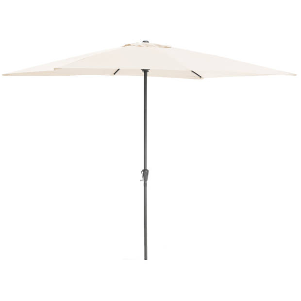 Staande parasol in aluminium - 200x300 cm - gebroken wit