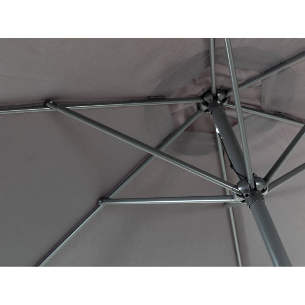 ACAZA Stokparasol in aluminium - Ronde Parasol met 270 cm diameter - Grijs