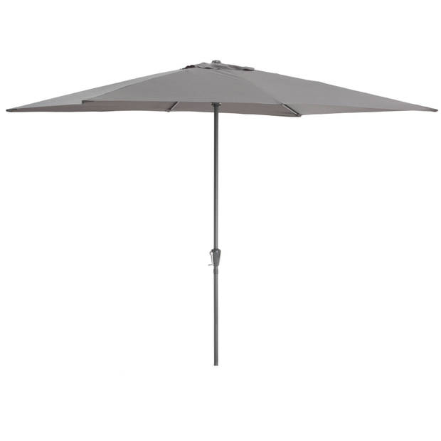 ACAZA Rechthoekige Stokparasol in aluminium - Parasol 200 x 300 cm - Grijs