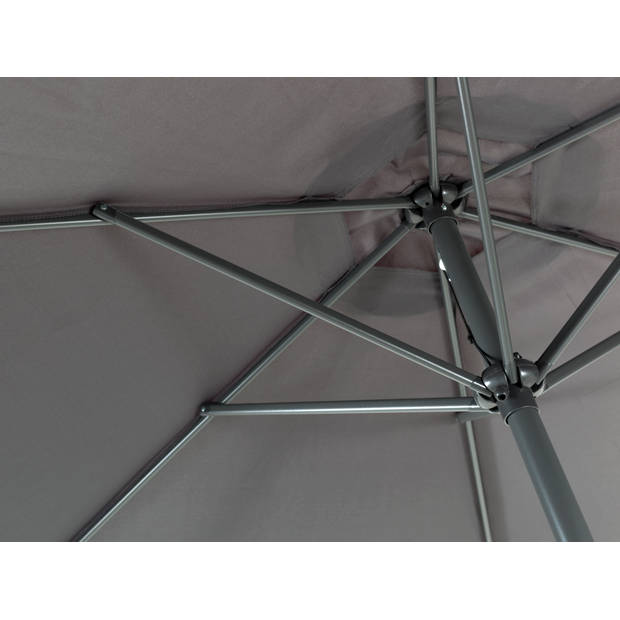 Ronde Stokparasol in aluminium - Parasol met 300 cm diameter - Grijs