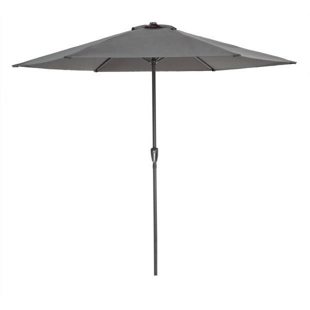 Ronde Stokparasol in aluminium - Parasol met 300 cm diameter - Grijs