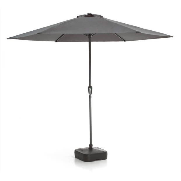 Ronde Stokparasol in aluminium - Parasol met 300 cm diameter - Grijs