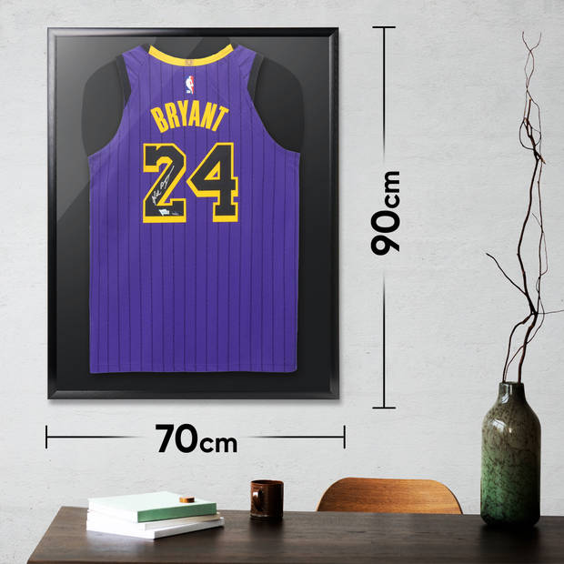 ACAZA Grote XL Fotokader voor Voetbal, Basketbal Shirts of Wielertrui, 3D Box Frame, 70x90cm, Zwart