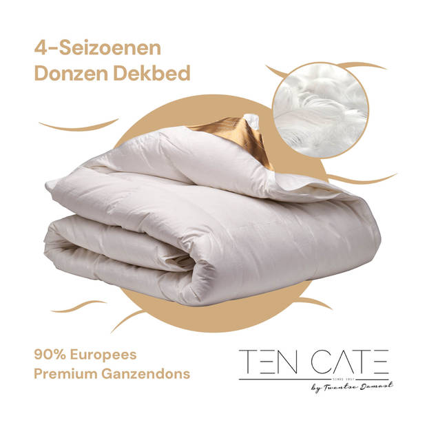 Ten Cate Dekbed - Donzen Dekbed 240x200 - 4 Seizoenen Dekbed - 90% Ganzendons - Zomerdekbed & Winterdekbed