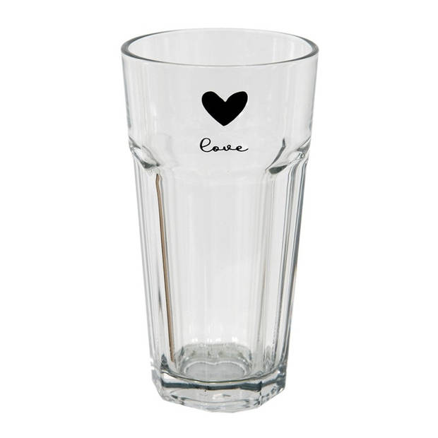 Clayre & Eef Transparente Drinkglas Ø 8*15 cm / 320 ml 6GL3713