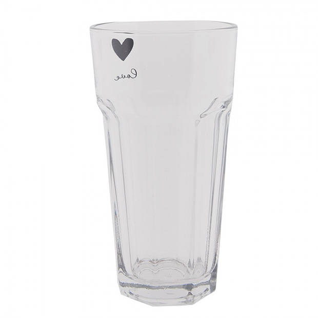 Clayre & Eef Transparente Drinkglas Ø 8*15 cm / 320 ml 6GL3713