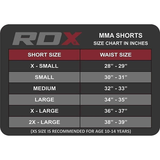RDX Sports R3 Revenge Series MMA Shorts Maat XS