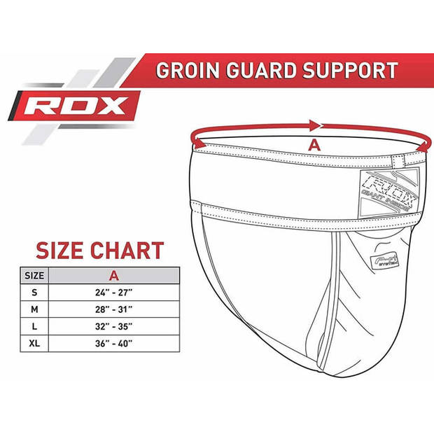 RDX Sports H1 Kruisbeschermer met Gel Cup - Maat S - Polyester