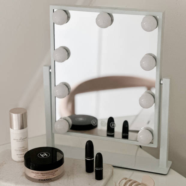 LYVION Make-up spiegel met led bulbs wit