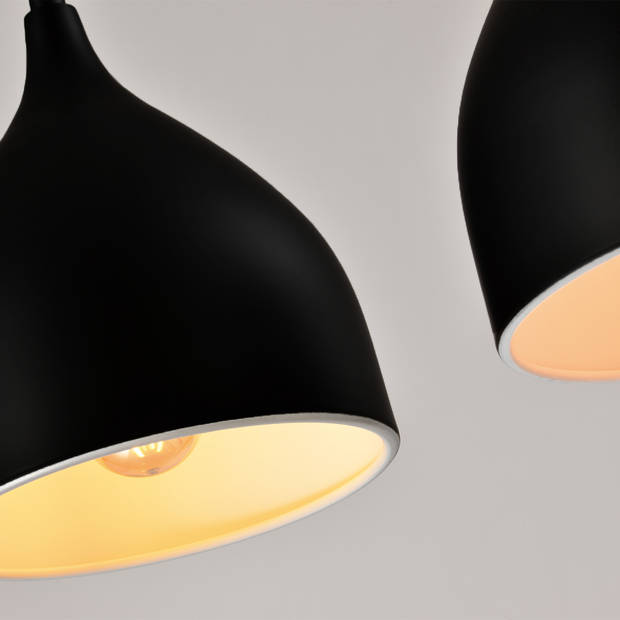 QUVIO Hanglamp 3-lichts zwart - QUV5061L-BLACK
