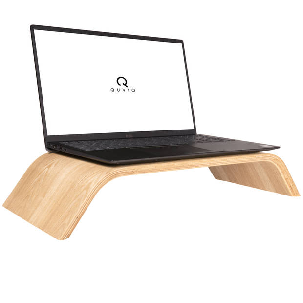 QUVIO Computer monitor standaard hout - licht bruin