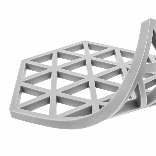Krumble Siliconen pannenonderzetter Hexagon lang - Grijs
